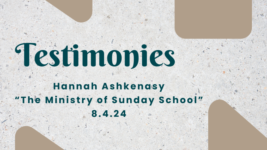 “Hannah Ashkenasy–Sunday School”