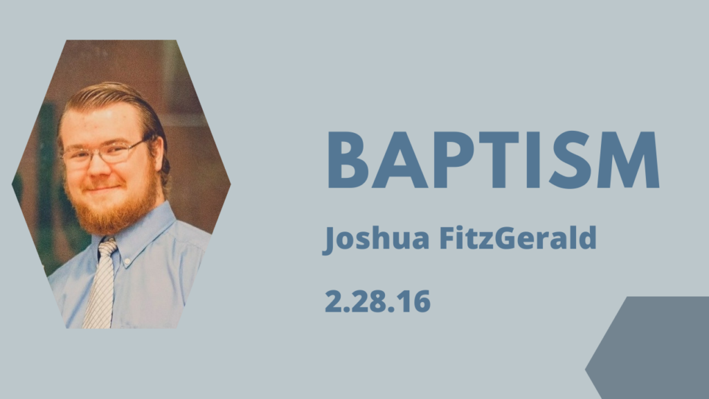 Baptism–Joshua FitzGerald
