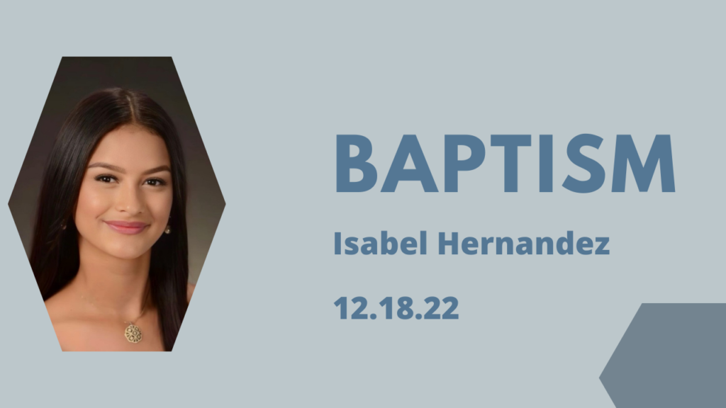 Baptism–Isabel Hernandez