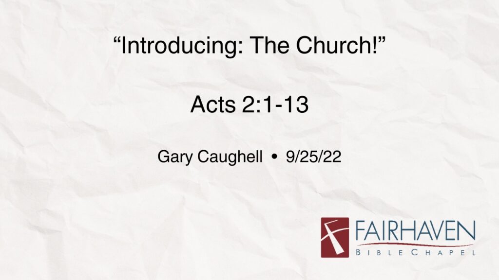 “The Spirit Comes”  Acts 2:1-13